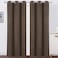 LEMOMO Chocolate Brown Thermal Blackout Curtains42 x 95 InchSet of 2 Panels Room Darkening Curtains for Bedroom