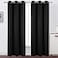 LEMOMO Black Thermal Blackout Curtains42 x 95 InchSet of 2 Panels Room Darkening Curtains for Bedroom