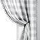 Treatmentex Pompom Check Curtains Grey White Gingham Plaid Curtain Panels 63 inch Rustic Farmhouse Style Semi Sheer Buffalo Check Window Drapes for Living Room Bedroom Kitchen 2 Panels