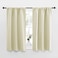 NICETOWN Kitchen Curtains Short Blackout Curtains Drapes Small Window Draperies for Dining Room Cupboard Beige 34 in x 45 in W x L Set of 2