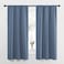 NICETOWN Bedroom Curtains Home Decoration Solid Thermal Insulated Draperies Drapes Blackout Window Curtains for Kitchen Stone Blue 2 Panels 34 in x 63 in W x L