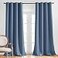 NICETOWN Light Blocking Curtains and Drapes Extra Long 120 Grommet Room Darkening Thermal Insulated Solid Grommet Window Treatment for HallVilla Stone Blue 2 Panels 52 W by 120 L