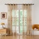 ELKCA EuropeanStyle Embroidered Sheer Curtains for Living Room Luxury Brown Tulle Curtains for BedroomGrommet Top52 W x 84 L2 Panels