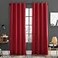 Sun Zero Soho Blackout Energy Efficient Grommet Curtain Panel Pair 54 x 96 Red 2pack