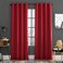 Sun Zero Soho Blackout Energy Efficient Grommet Curtain Panel Pair 54 x 96 Red 2pack