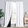 NICETOWN Full Shading Curtains for Windows Super HeavyDuty Black Lined Blackout Drapes with Rod Pocket Back Tab for Bedroom Privacy Assured Window Treatment White Pack of 2 52 W x 108 L