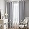 Melodieux Wheat Embroidery Linen Room Darkening Curtain for Living Room Bedroom Grommet Window Drape White WheatGray 52 by 84 Inch 1 Panel