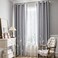 Melodieux Wheat Embroidery Linen Room Darkening Curtain for Living Room Bedroom Grommet Window Drape White WheatGray 52 by 84 Inch 1 Panel