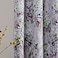 MYSKY HOME Purple Curtains 84 Inch Long 2 Panel Thermal Insulated HalfBlackout Flowers and Leaves Printed Curtains with Grommet