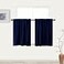 KOUFALL Blue Bathroom Curtains WindowShort Blackout Small Kids Curtains for Boys Bedroom36 Inch LengthNavy Blue