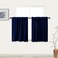 KOUFALL Blue Bathroom Curtains WindowShort Blackout Small Kids Curtains for Boys Bedroom36 Inch LengthNavy Blue