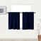 KOUFALL Blue Bathroom Curtains WindowShort Blackout Small Kids Curtains for Boys Bedroom36 Inch LengthNavy Blue