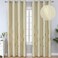 Estelar Textiler Beige Blackout Curtains 84 Inches Long Room Darkening Curtains for Bedroom Thermal Insulated Drapes with Foil Print Palm Leaf Pattern for Living Room 52Wx84L 2 Panels