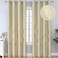 Estelar Textiler Beige Blackout Curtains 84 Inches Long Room Darkening Curtains for Bedroom Thermal Insulated Drapes with Foil Print Palm Leaf Pattern for Living Room 52Wx84L 2 Panels