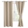 Hiasan Blackout Curtains for Bedroom 42 x 63 Inches Length Thermal Insulated Light Blocking Window Curtains for Living Room 2 Drape Panels Sewn with Tiebacks Taupe