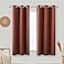 KOUFALL Burnt Orange Short Curtains 45 Inch Length for Kitchen Boho Insulated Thermal Blackout Curtains for Bedroom Bathroom 45 Inch Long 2 Panels Set Terracotta Red Rust