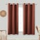 KOUFALL Burnt Orange Short Curtains 45 Inch Length for Kitchen Boho Insulated Thermal Blackout Curtains for Bedroom Bathroom 45 Inch Long 2 Panels Set Terracotta Red Rust