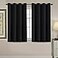 H.VERSAILTEX HVERSAILTEX Blackout Curtain for Living Room Small Window Kitchen Blackout Curtains 45 inch Length Energy Saving Solid Grommet Blackout Drape One Panel Jet Black 52 W x 45 L