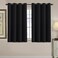 H.VERSAILTEX HVERSAILTEX Blackout Curtain for Living Room Small Window Kitchen Blackout Curtains 45 inch Length Energy Saving Solid Grommet Blackout Drape One Panel Jet Black 52 W x 45 L