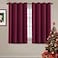 H.VERSAILTEX HVERSAILTEX Blackout Curtains for Christmas Thermal Insulated Window Treatment Curtain 54 inch Length Energy Saving Solid Grommet Top Blackout Drape One Panel Burgundy Red 52 W x 54 L
