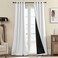 Rutterllow 100 Blackout Curtain Panels 84 inches 2 Panel Sets Heat and Full Light Blocking Drapes with Grommets for Bedroom Thermal Insulated Window Treatment Drapes for Nursery Greyish White 52Wx84L