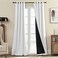 Rutterllow 100 Blackout Curtain Panels 84 inches 2 Panel Sets Heat and Full Light Blocking Drapes with Grommets for Bedroom Thermal Insulated Window Treatment Drapes for Nursery Greyish White 52Wx84L