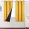 LEMOMO 100 Blackout Curtains 40 x 63 InchYellow Curtains 2 Panels with Black LinerDouble Layer Full Room Darkening Curtains for Living Room