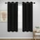 Easy-Going EasyGoing Blackout Curtains for Bedroom Solid Thermal Insulated Grommet and Noise Reduction Window Drapes Room Darkening Curtains for Living Room 2 Panels46x63 in Black