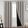 PrinceDeco 100 Blackout Window Curtain Panels Heat and Cold Blocking Drapes with Black Liner for Bedroom Full Light Blocking Curtain Drapes with Black Liner 2 Panels 52x84 inch Simply Taupe