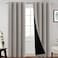 PrinceDeco 100 Blackout Window Curtain Panels Heat and Cold Blocking Drapes with Black Liner for Bedroom Full Light Blocking Curtain Drapes with Black Liner 2 Panels 52x84 inch Simply Taupe