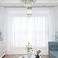 ABCHOME Sheer White Curtains 63 Inches Long Window White Sheer Curtain 2 Panels Sheer Curtains Bedroom Children Living Room Yard
