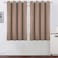 LEMOMO Cappuccino Blackout Curtains52 x 45 Inch Length Set of 2 Panels Grommet Short Bedroom Curtains