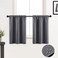 XTMYI Basement Window Curtains 30 Inch Length Durable Waterproof Short Blackout Small Window Curtains for Kitchen Bathroom RV Blinds Grey