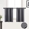 XTMYI Basement Window Curtains 30 Inch Length Durable Waterproof Short Blackout Small Window Curtains for Kitchen Bathroom RV Blinds Grey