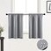 XTMYI Medium Gray Curtains for Kids RoomBlackout Heavy Polyester Short Blinds for Boys Bedroom Small Window30 Inch LengthLight Grey