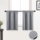 XTMYI Medium Gray Curtains for Kids RoomBlackout Heavy Polyester Short Blinds for Boys Bedroom Small Window30 Inch LengthLight Grey