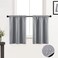 XTMYI Medium Gray Curtains for Kids RoomBlackout Heavy Polyester Short Blinds for Boys Bedroom Small Window30 Inch LengthLight Grey
