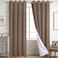 Diraysid 100 Blackout Curtains Cappuccino Linen Curtains for Bedroom Grommet Thermal Insulated Room Darkening Drapes 2 Panels W52 x L84 Inch