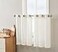 HLC.ME HLCME Abbey Faux Linen Textured Semi Sheer Privacy Light Filtering Grommet Short Thick Cafe Curtain Tiers Drapery for Small Windows Kitchen Bathroom 2 Panels 35 W x 36 L CreamOff White
