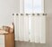 HLC.ME HLCME Abbey Faux Linen Textured Semi Sheer Privacy Light Filtering Grommet Short Thick Cafe Curtain Tiers Drapery for Small Windows Kitchen Bathroom 2 Panels 35 W x 36 L CreamOff White