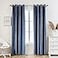 PLEASANT BOULEVARD Velvet Curtains 2 Panels Elegant Living Room Bedroom Window Drape Curtain Grommet Eyelet Style 52 W x 95 L Stone Blue
