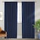 BGment Navy Blue Elegant Blackout Curtains 70 x 84 inch Rod Pocket and Back Tab Thermal Insulated Room Darkening Curtains for Living Room 2 Window Curtain Panels