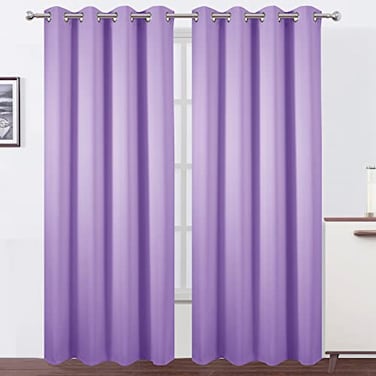 LEMOMO Blackout Curtains 52 x 95 inchLavender Curtains Set of 2 PanelsThermal Insulated Room Darkening Bedroom Curtains