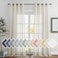 NICETOWN polyester Curtains for Windows 96 inch Length Grommet Semi Sheer Vertical Drapes Privacy with Light Filtering for BedroomLiving Room Natural W52 x L96 2 Pieces