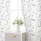 Bujasso Embroidered Leaf Sheer Curtains Floral Farmhouse Light Filtering Window Panels Botanical Patterned Drapes for Living Room Bedroom Grommet Top Gray White 38 Wx96 Lx2