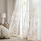 Madison Park Cecily Semi Sheer SINGLE Panel Window Curtain Burnout Botanical Print Easy To Hang Fits up to 125 Diameter Rod 50x84 Leaves Yellow