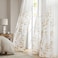 Madison Park Cecily Semi Sheer SINGLE Panel Window Curtain Burnout Botanical Print Easy To Hang Fits up to 125 Diameter Rod 50x84 Leaves Yellow