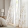 Madison Park Cecily Semi Sheer SINGLE Panel Window Curtain Burnout Botanical Print Easy To Hang Fits up to 125 Diameter Rod 50x84 Leaves Yellow