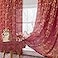 XTMYI Christmas Curtains for Living RoomRed Curtains 84 Inch Length 2 Panels SetCortinas De Navidad para Sala