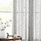 Treatmentex Semi Sheer Grey Curtains for Living Room 84 inch Long Linen Textured Sheer Window Panels for Bedroom Light Filtering Rustic Curtain Drapes Rod Pocket 52 W 2 Panels